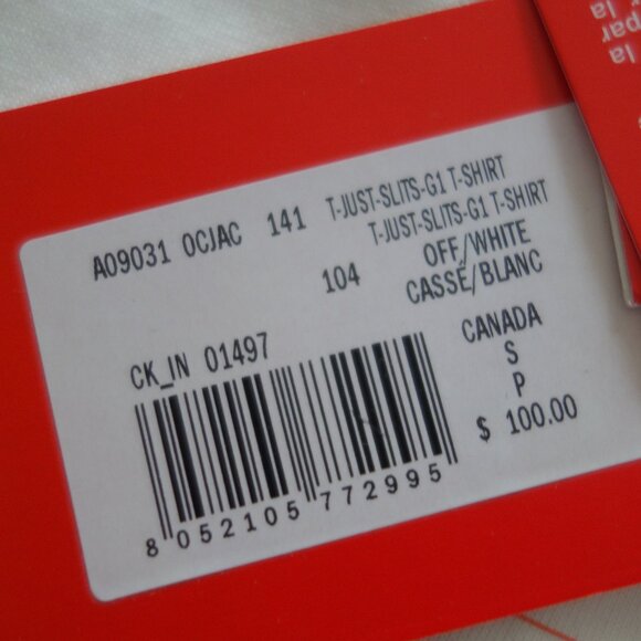 Diesel Constructive Criticism D-digger 78 Off White Size Small T-Shirt *NWT* - Picture 8 of 15